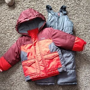 OshKosh B'gosh Red and Gray Kids Jacket & Coat Set